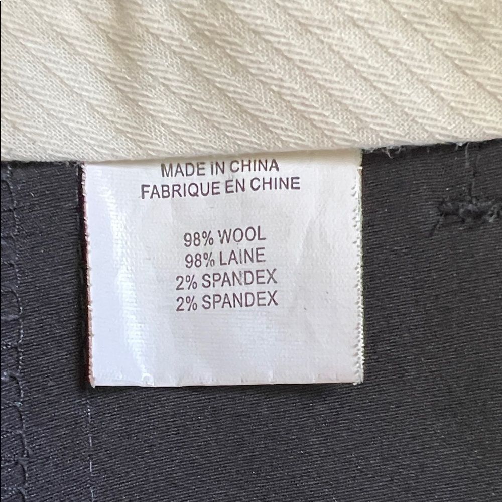 Like New! THEORY Wool Blend Straight Leg Full Length Trouser in Navy in Size 0 - Picture 10 of 11